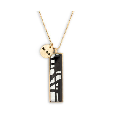 Bold Black and White Necklace
