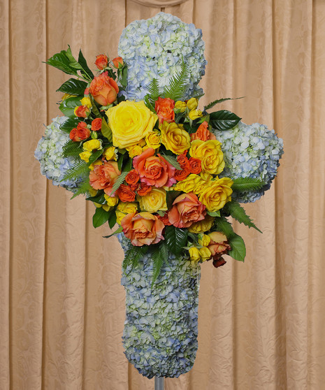 Colorful Hydrangea Cross