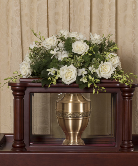 Elegant White Urn Cover