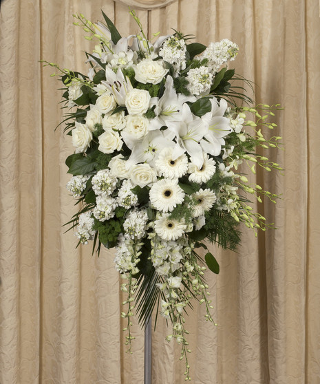 Elegant White Standing Spray