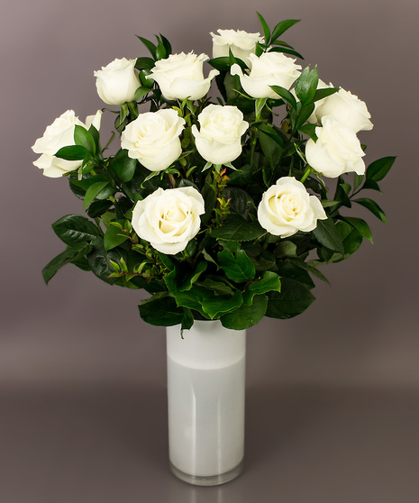 Long Stemmed White Roses