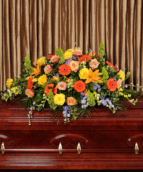 Glowing Tribute Casket Spray