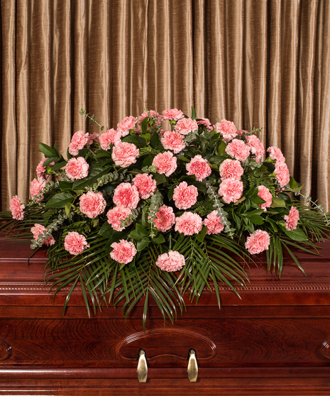 Pink Carnation Casket Spray