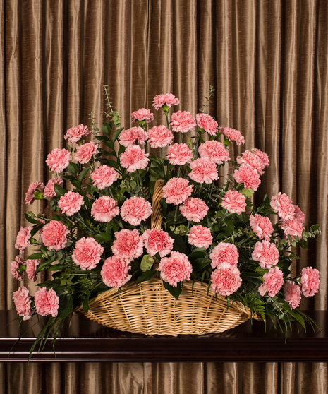 Pink Carnation Fireside Basket