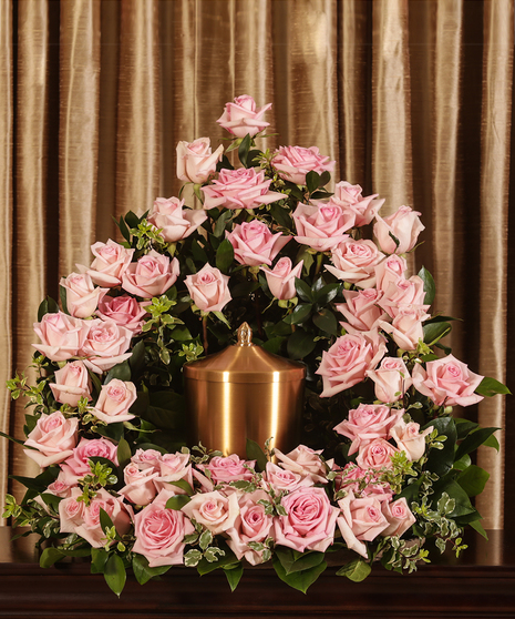 Pink Rose Memorial Embrace