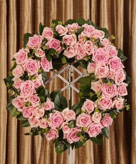 Pink Rose Wreath