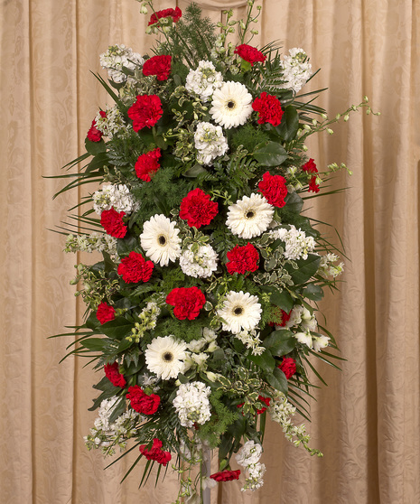 Red & White Standing Spray