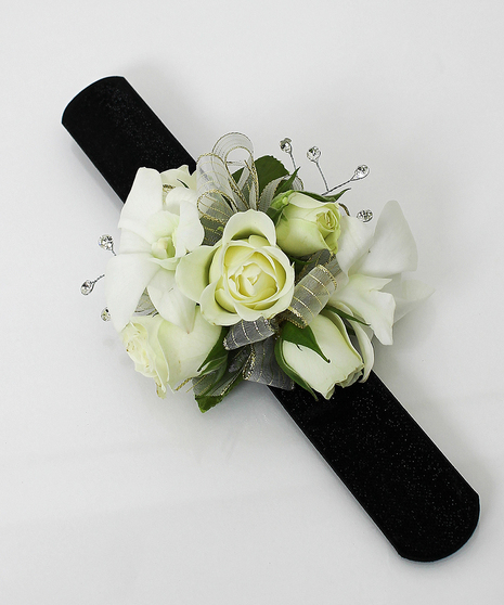 Wristlet on Slap Bracelet - Flower Combo 1